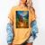 Bigfoot And Alien Reading Books Campfire Halloween Women's Comfort Colors T-Shirt Mustard