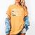 Boho Book Just A Girl Who Loves Books And Coffee Women's Comfort Colors T-Shirt Mustard