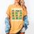 Book Leprechaun St Patrick's Day Library Librarian Reading Women's Comfort Colors T-Shirt Mustard