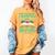 Book And Pajama Pajamas On Book Open Women's Comfort Colors T-Shirt Mustard