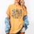Book Tree All Is Calm Said No Teacher Ever Christmas Women's Comfort Colors T-Shirt Mustard Book Tree All Is Calm Said No Teacher Ever Christmas Women's Comfort Colors T-Shirt Mustard