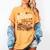 All Booked For Fall Pumpkin Books Thanksgiving Autumn Leaves Women's Comfort Colors T-Shirt Mustard