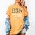 BSN Bachelor Of Science In Nursing Student Graduation Women's Comfort Colors T-Shirt Mustard