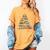 Cassette Tape Christmas Tree Graphic 80s 90s Retro Nostalgia Women's Comfort Colors T-Shirt Mustard