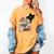 Cat And Books Flowers Reading Club Cat Lover Bookworm Women's Comfort Colors T-Shirt Mustard