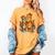 Cats Reading Books Christmas Tree Women's Comfort Colors T-Shirt Mustard