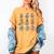 Christmas Library Gingerbread Man Books Lover Bookworm Women's Comfort Colors T-Shirt Mustard