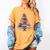Christmas Tree Book Bookworm Women's Comfort Colors T-Shirt Mustard