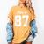 Class Of 1987 Matching Graduation High School Reunion Women's Comfort Colors T-Shirt Mustard