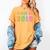 Class Of 2019 High School Graduation Date Graduate Women's Comfort Colors T-Shirt Mustard