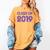 Class Of 2019 High School Graduation Purple Senior Women's Comfort Colors T-Shirt Mustard
