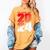Class Of 2024 High School Senior Graduation Red Sports Style Women's Comfort Colors T-Shirt Mustard