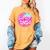 Class Of 2024 Senior Pink Retro Classic Girl Grad Graduation Women's Comfort Colors T-Shirt Mustard