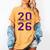 Class Of 2026 Graduation Varsity Purple Yellow On The Back Women's Comfort Colors T-Shirt Mustard