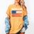 Class Of 2026 Senior Back To School American Flag Graduation Women's Comfort Colors T-Shirt Mustard