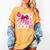 Class Of 2026 Senior Coquette Pink Bow Graduation Family Premium Tri-Blend Women's Comfort Colors T-Shirt Mustard