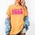 Class Of 2038 Pink Girls Growing Up School Memory Graduation Women's Comfort Colors T-Shirt Mustard