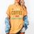 Coffee & Introvert Humor Tee Quote Cute Font Women's Comfort Colors T-Shirt Mustard