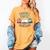 Coffee Crochet Good Book Bookish Yarn Crafter Women's Comfort Colors T-Shirt Mustard
