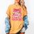 Coquette Bow All Booked For Valentines Teacher Book Women's Comfort Colors T-Shirt Mustard