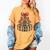 Coquette Christmas Book Tree Xmas Lights Librarian Teacher Women's Comfort Colors T-Shirt Mustard