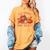 Cozy Readers Book Society Teacher Reading Floral Pumpkin Tee Women's Comfort Colors T-Shirt Mustard