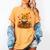 Cute Autumn Gnome Reading Pumpkin Book Lover Women's Comfort Colors T-Shirt Mustard Cute Autumn Gnome Reading Pumpkin Book Lover Women's Comfort Colors T-Shirt Mustard