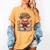 Cute Baby Highland Cow With Reading Book Bookworm Women's Comfort Colors T-Shirt Mustard