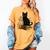 Cute Cat Book Flowers Women's Comfort Colors T-Shirt Mustard