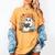 Cute Cozy Ghost Reading With Cat Book Lover Autumn Fall Women's Comfort Colors T-Shirt Mustard