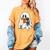 Cute Ghost Reading Book Spooky Season Halloween Costume Kids Women's Comfort Colors T-Shirt Mustard