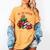 Cute Gingerbread Man Reading Book Nerd Christmas Bookish Women's Comfort Colors T-Shirt Mustard
