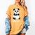 Cute Introvert Vibes – Panda Hello & Goodbye Women's Comfort Colors T-Shirt Mustard