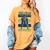DC Comics Graduation Batman The Grad Power Stance Women's Comfort Colors T-Shirt Mustard
