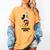 Disney Mickey Mouse Peace Out Totally Retro Graduation Women's Comfort Colors T-Shirt Mustard