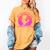 With A Dreamy Far-Off Look And Her Nose Stuck In A Book Women's Comfort Colors T-Shirt Mustard