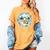 Duck Wilderness Book Reading Illustration Floral Women's Comfort Colors T-Shirt Mustard