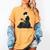 Emily Dickinson Reading A Book Women's Comfort Colors T-Shirt Mustard