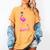 Flamingo Nailed It Graduation Flamingo Women's Comfort Colors T-Shirt Mustard