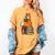 Fox Books Read Reading Librarian America Men Women Kids Women's Comfort Colors T-Shirt Mustard