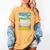 Frutiger Aero Aesthetic Rainbow Glitch Art Women's Comfort Colors T-Shirt Mustard