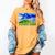 Frutiger Aero Dolphin Meadow Aesthetic Y2k 2000s Ironic Women's Comfort Colors T-Shirt Mustard