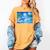 Frutiger Aero Dolphin Sunset Ocean With Palm Trees Y2k Premium Women's Comfort Colors T-Shirt Mustard