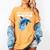 Frutiger Aero Splashy Dolphin Y2k Aesthetic Graphic Premium Women's Comfort Colors T-Shirt Mustard