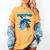 Frutiger Aero Splashy Dolphin Y2k Aesthetic Graphic Women's Comfort Colors T-Shirt Mustard
