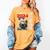 Fun Trendy UFO Sloth Graduation Class Of 2024 Senior Women's Comfort Colors T-Shirt Mustard