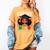 Future HBCU Grad Afro Girl College Graduation Kids Women's Comfort Colors T-Shirt Mustard