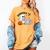 Ghost Reading Halloween Women Teacher Book Lover Women's Comfort Colors T-Shirt Mustard