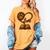 Girl Who Loves Dogs & Books Heart Dog Lover Reader Reeding Women's Comfort Colors T-Shirt Mustard