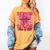 Graduate 2025 For Senior 2025 Graduation Coquette Pink Bow Women's Comfort Colors T-Shirt Mustard